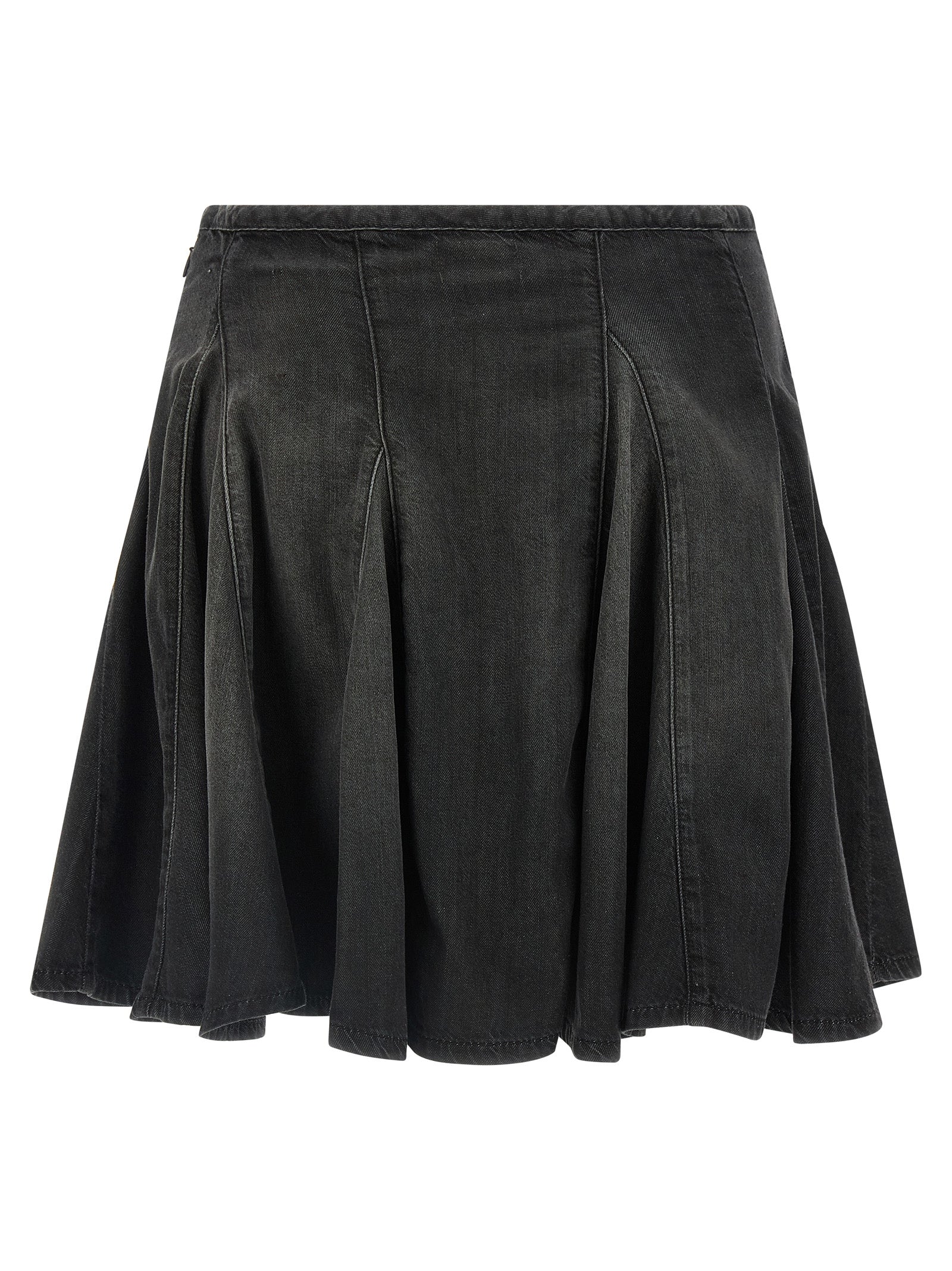Diesel Black Cotton Long Skirt Diesel