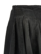 Diesel Black Cotton Long Skirt Diesel
