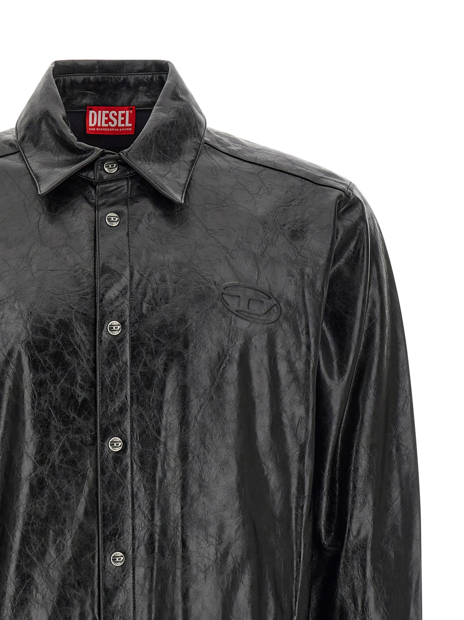Diesel Black Viscose Blouse Diesel