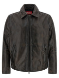 Diesel Brown Cowhide Leather Jacket Diesel