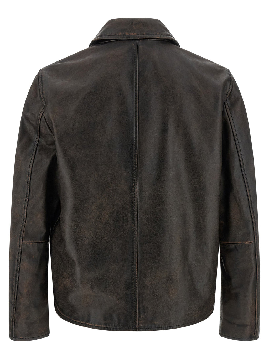 Diesel Brown Cowhide Leather Jacket Diesel