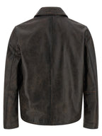 Diesel Brown Cowhide Leather Jacket Diesel