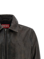 Diesel Brown Cowhide Leather Jacket Diesel
