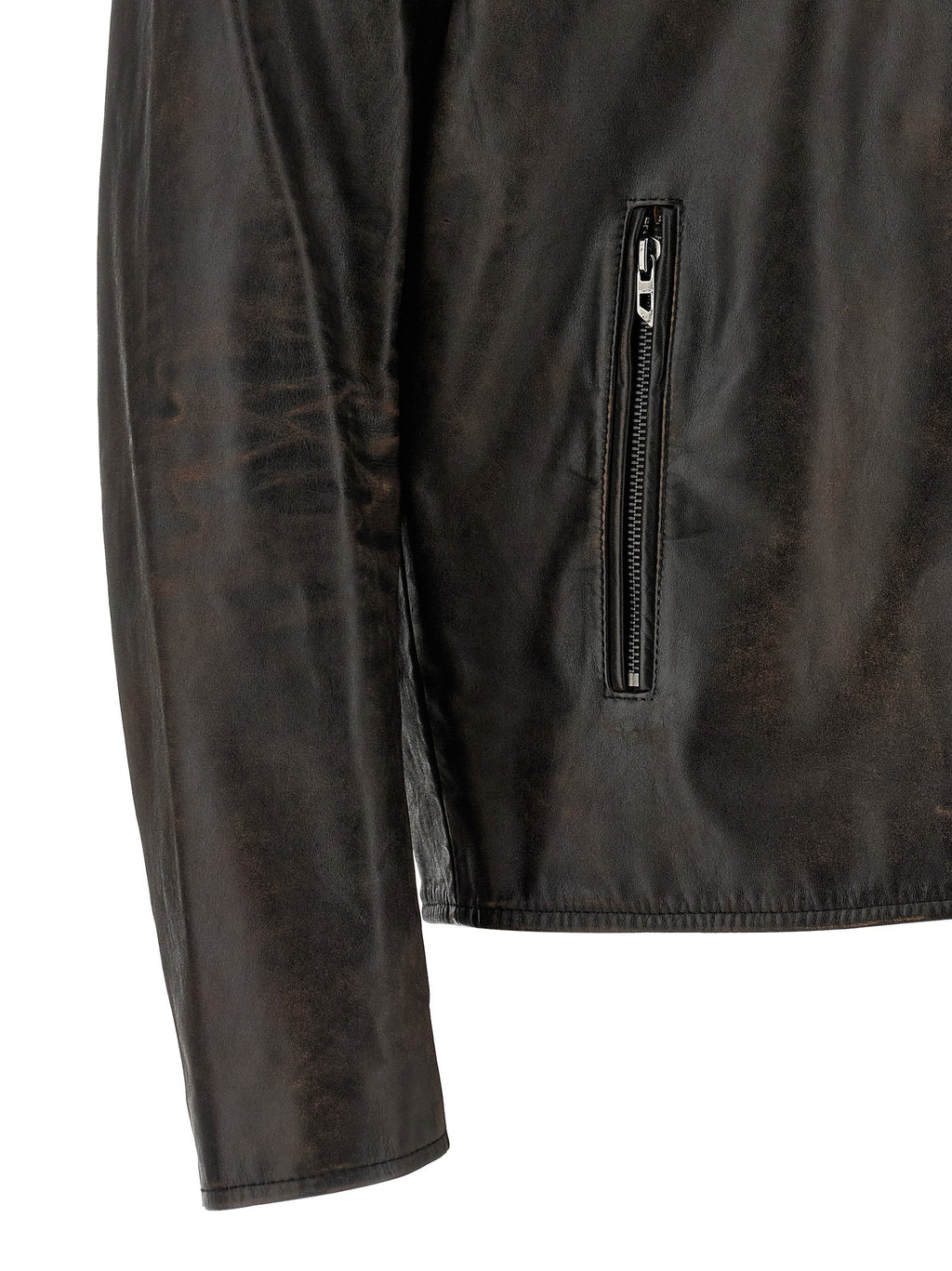 Diesel Brown Cowhide Leather Jacket Diesel