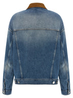 Versace Blue Cotton Denim Jacket Versace