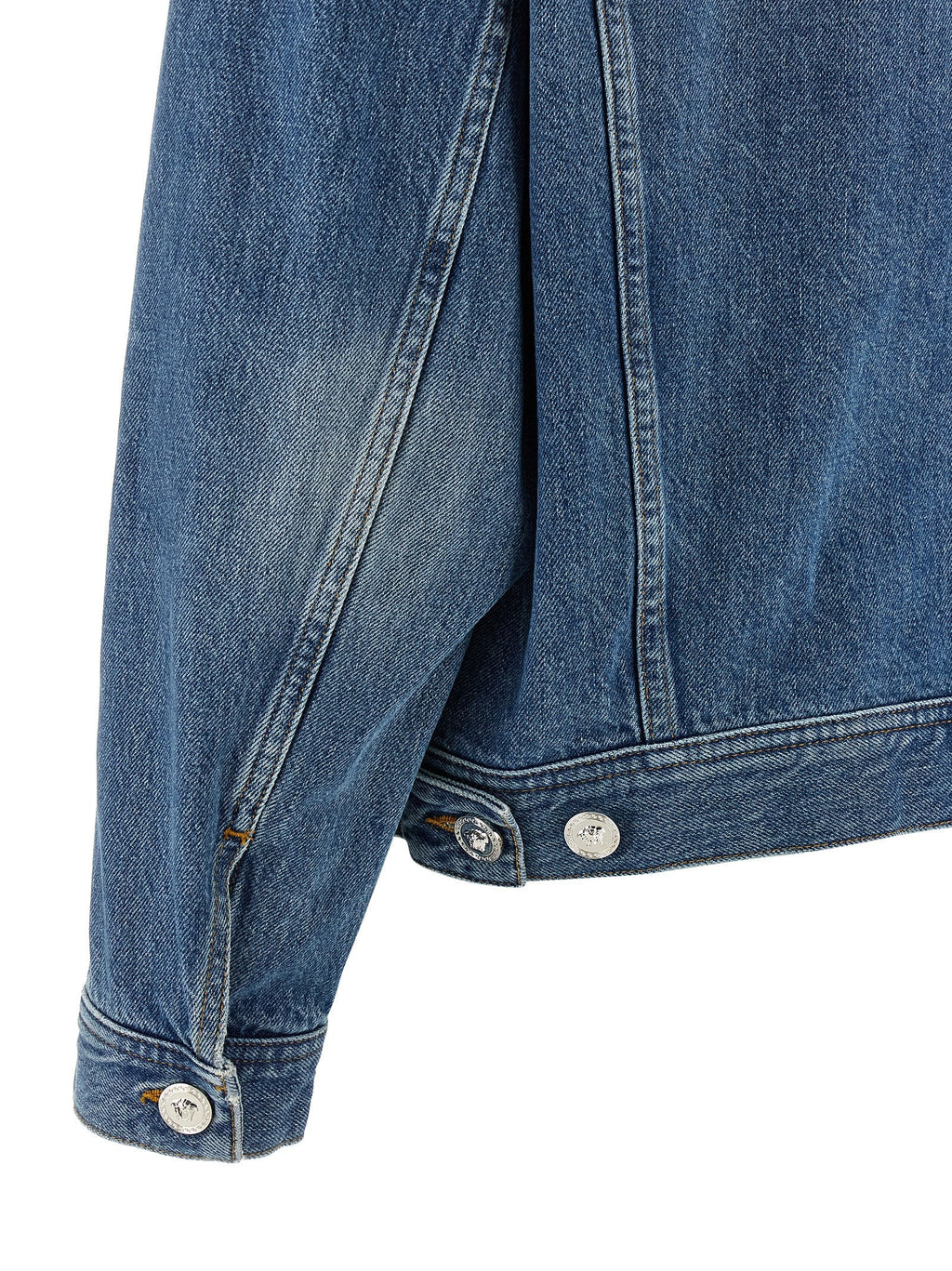 Versace Blue Cotton Denim Jacket Versace