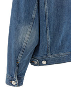 Versace Blue Cotton Denim Jacket Versace