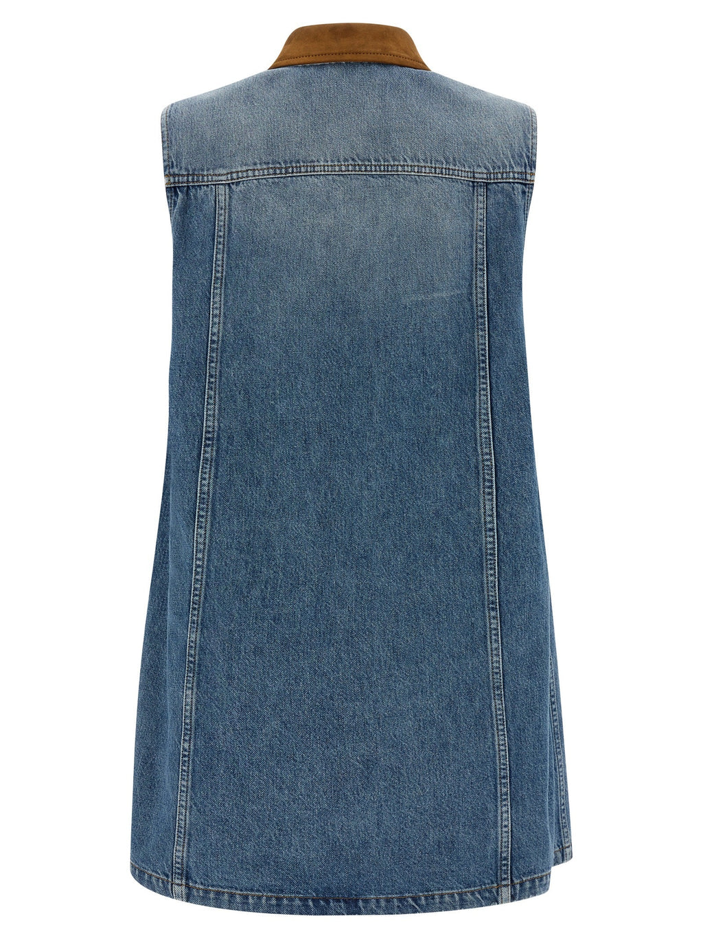 Versace Blue Cotton Short Dress Versace