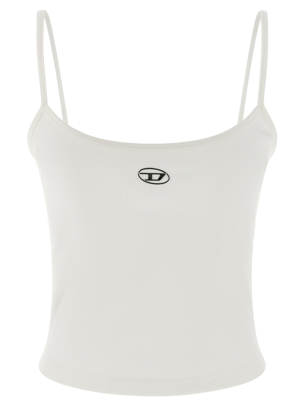 Diesel White Cotton Tank Tops Diesel