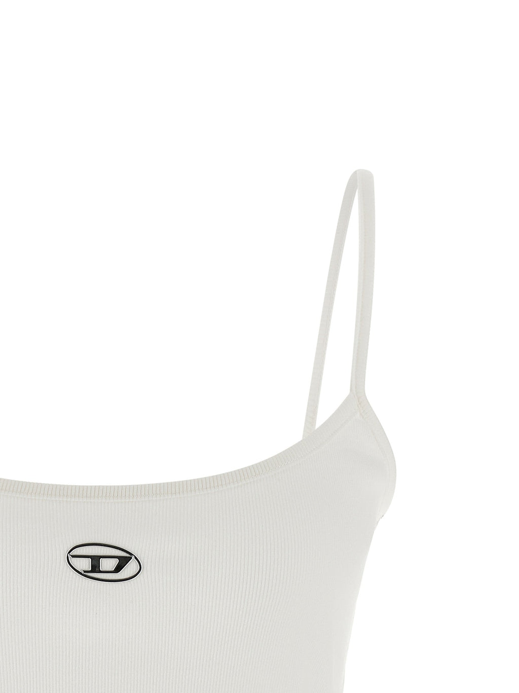 Diesel White Cotton Tank Tops Diesel