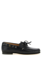 Valentino Garavani Black Buffalo Leather Slip-On Loafers Valentino Garavani