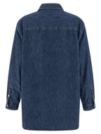 Valentino Garavani Blue Cotton Blouse Valentino Garavani