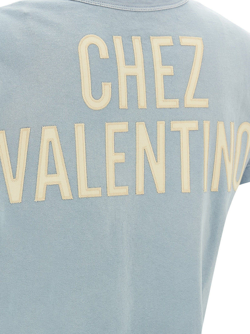 Valentino Garavani Blue Cotton T-Shirt Valentino Garavani