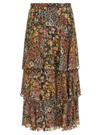 Valentino Garavani Multicolor Silk Midi Skirt Valentino Garavani