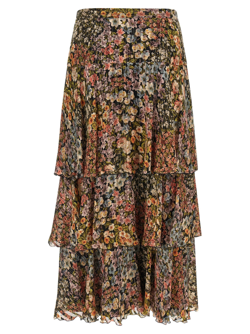 Valentino Garavani Multicolor Silk Midi Skirt Valentino Garavani