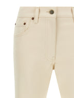 Valentino Garavani Beige Cotton Flared Jeans Valentino Garavani