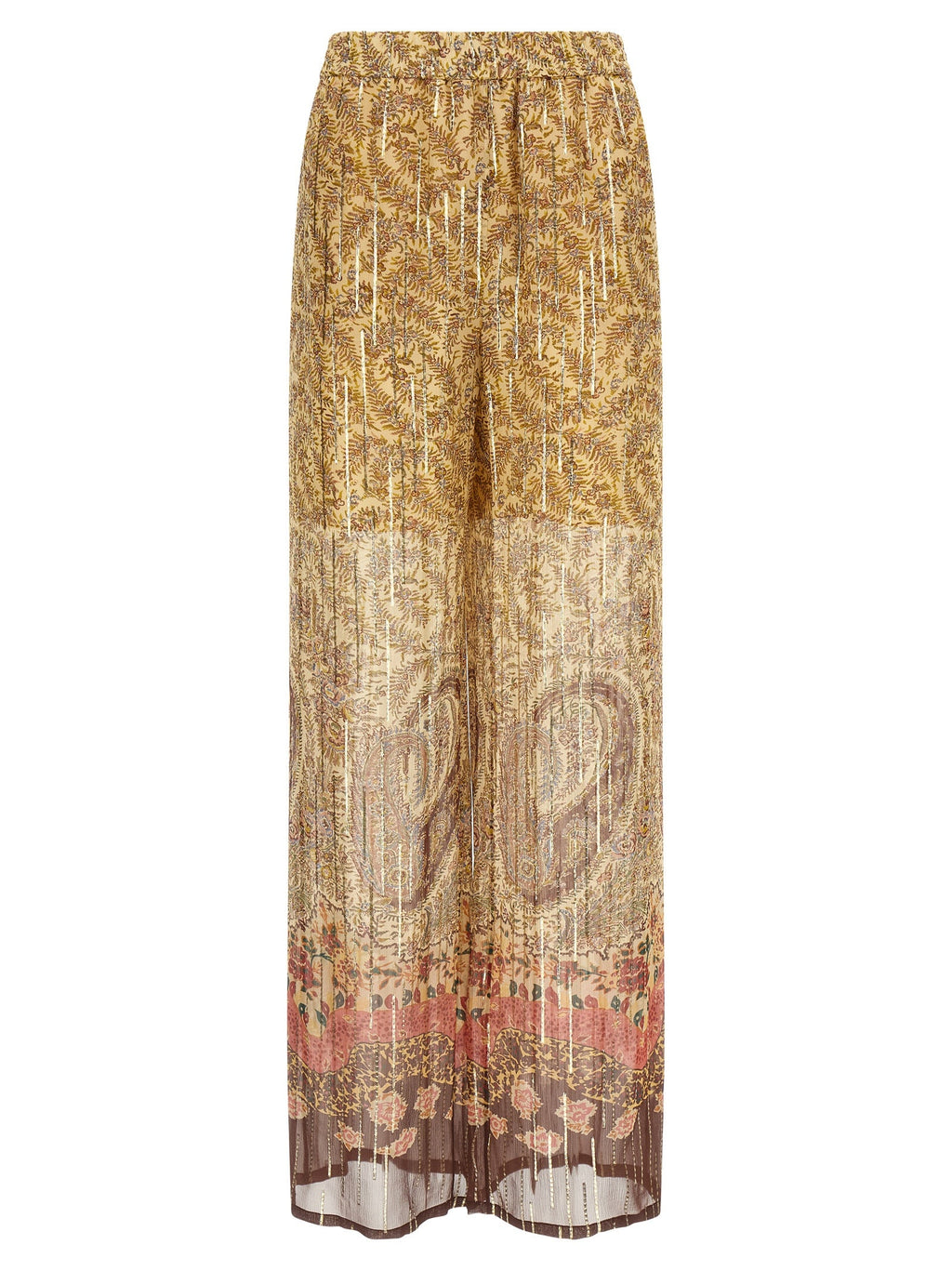 Valentino Garavani Multicolor Silk Casual Pants Valentino Garavani