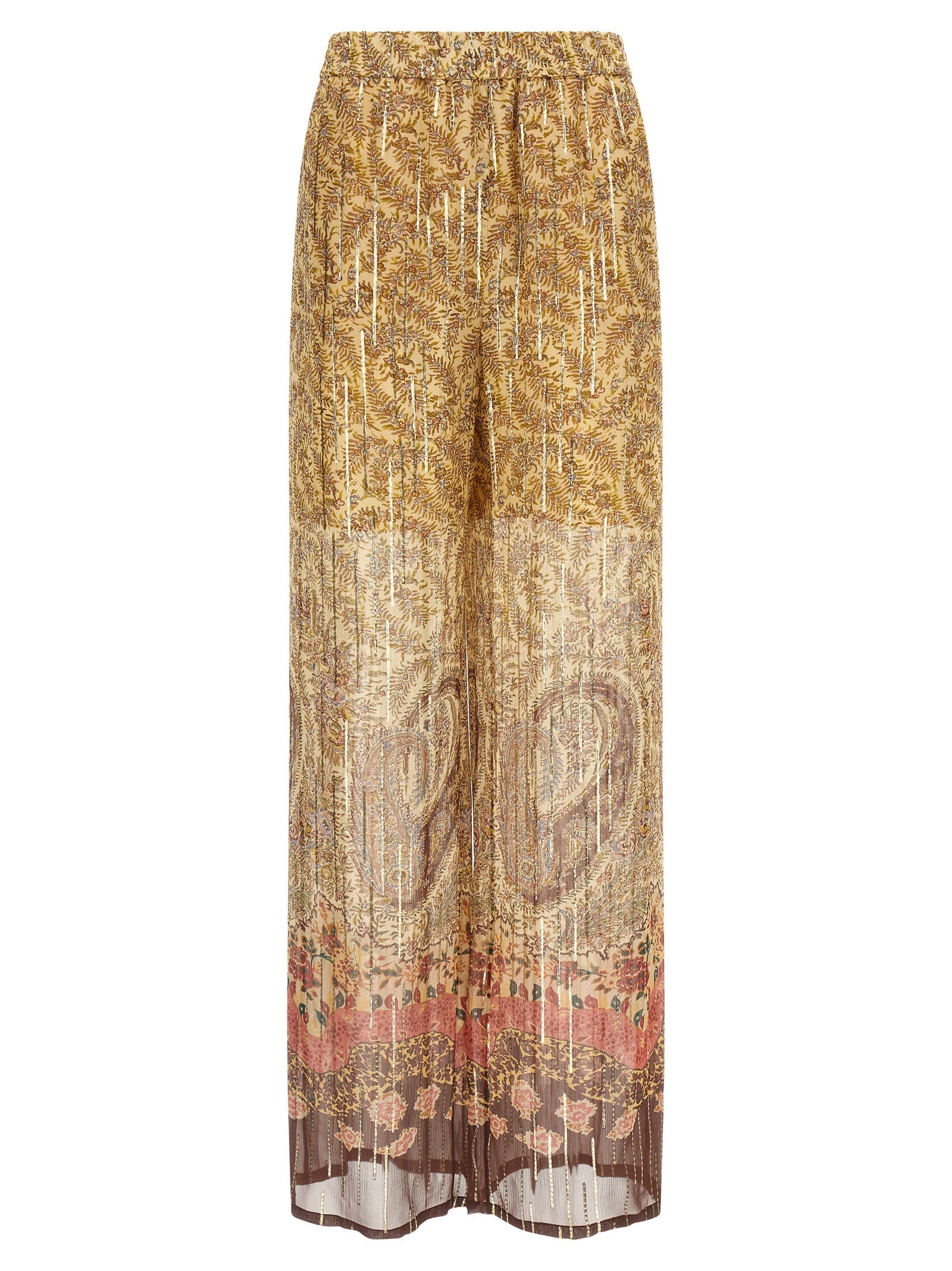 Valentino Garavani Multicolor Silk Casual Pants Valentino Garavani