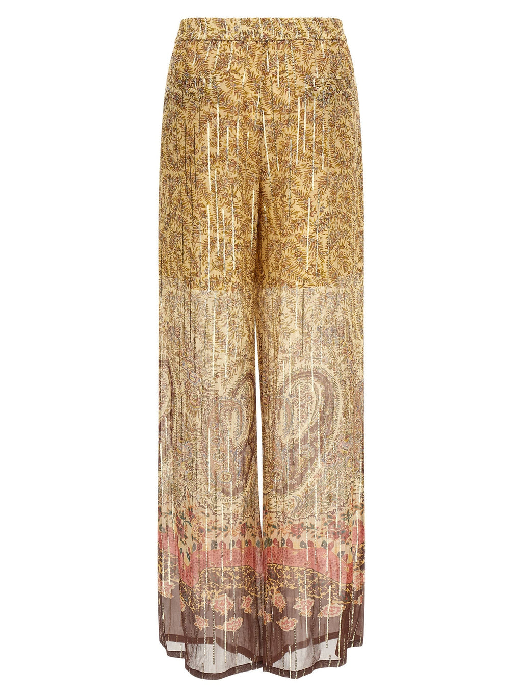 Valentino Garavani Multicolor Silk Casual Pants Valentino Garavani