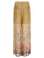 Valentino Garavani Multicolor Silk Casual Pants Valentino Garavani