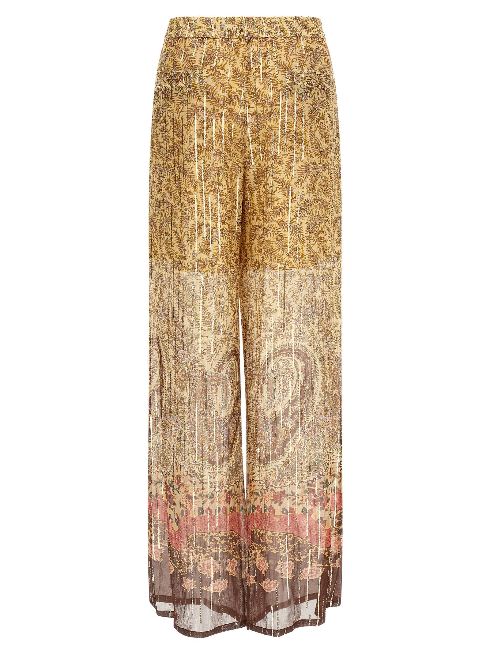 Valentino Garavani Multicolor Silk Casual Pants Valentino Garavani