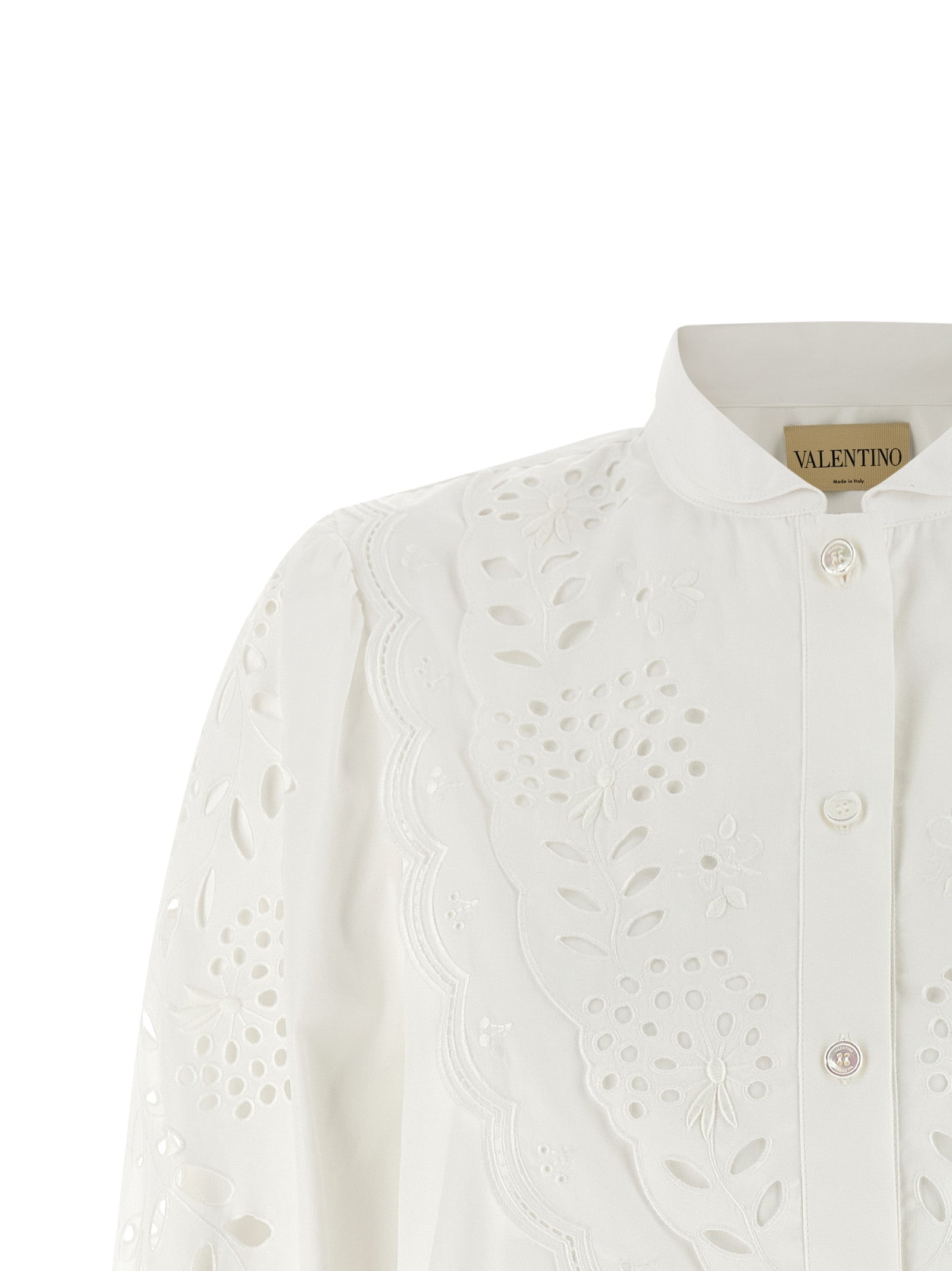 Valentino Garavani White Cotton Blouse Valentino Garavani