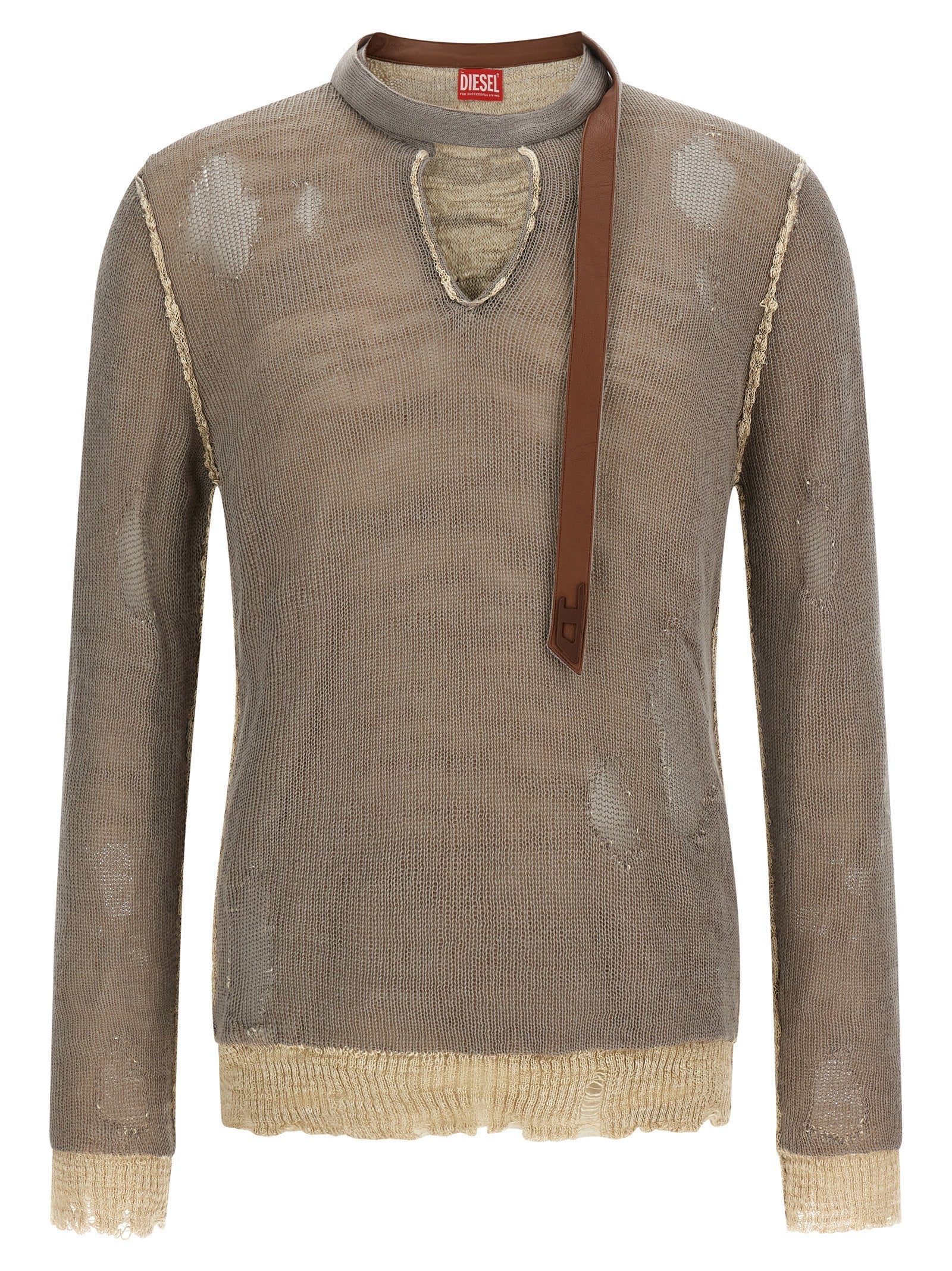 Diesel Gray Cotton Cardigan Diesel