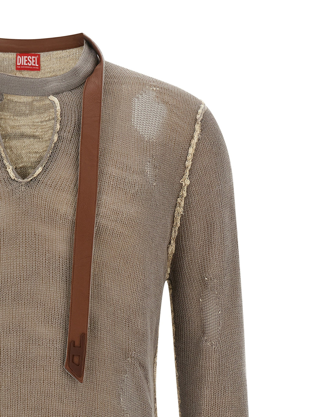 Diesel Gray Cotton Cardigan Diesel