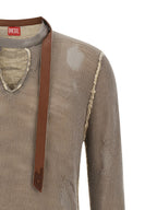 Diesel Gray Cotton Cardigan Diesel