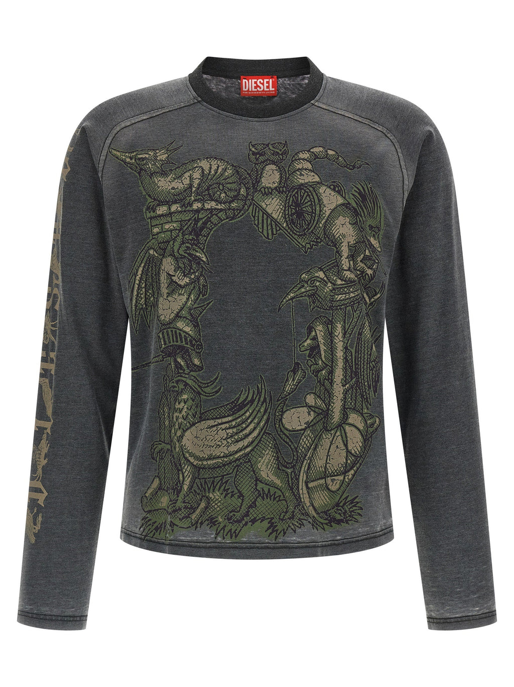Diesel Gray Cotton Sportswear Diesel