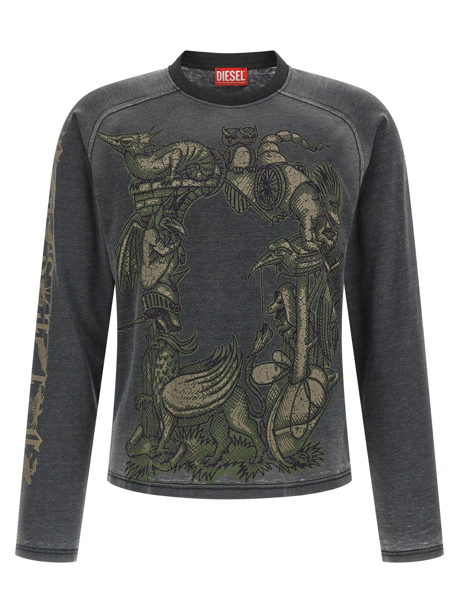Diesel Gray Cotton Sportswear Diesel