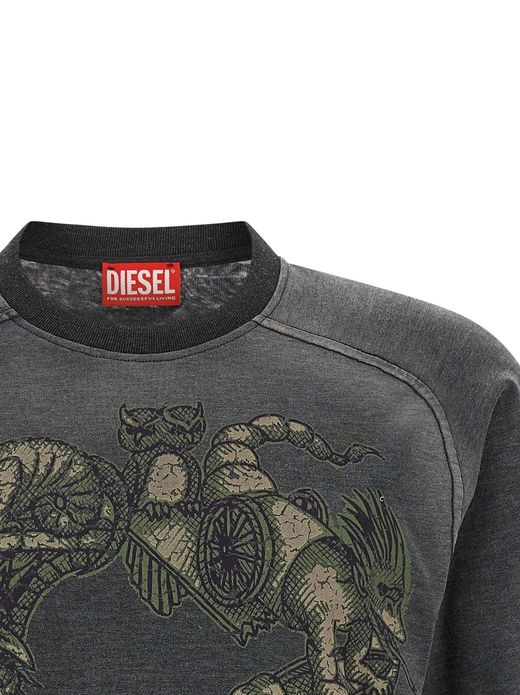 Diesel Gray Cotton Sportswear Diesel