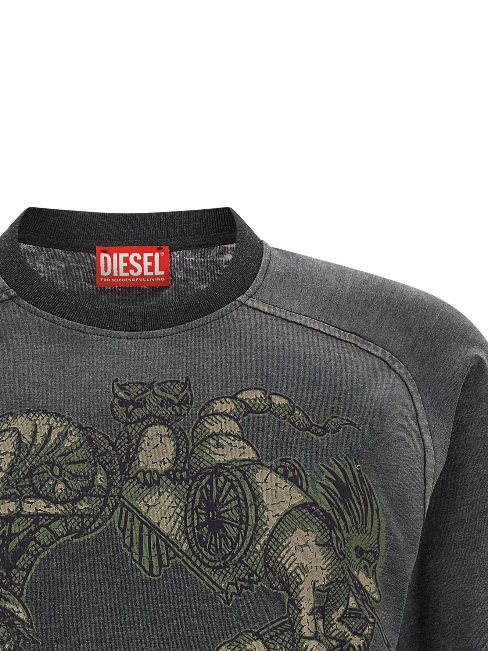 Diesel Gray Cotton Sportswear Diesel