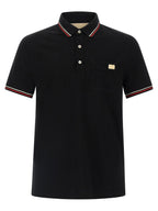 Valentino Garavani Black Cotton Polo Shirt Valentino Garavani