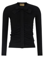 Valentino Garavani Black Viscose Cardigan Valentino Garavani