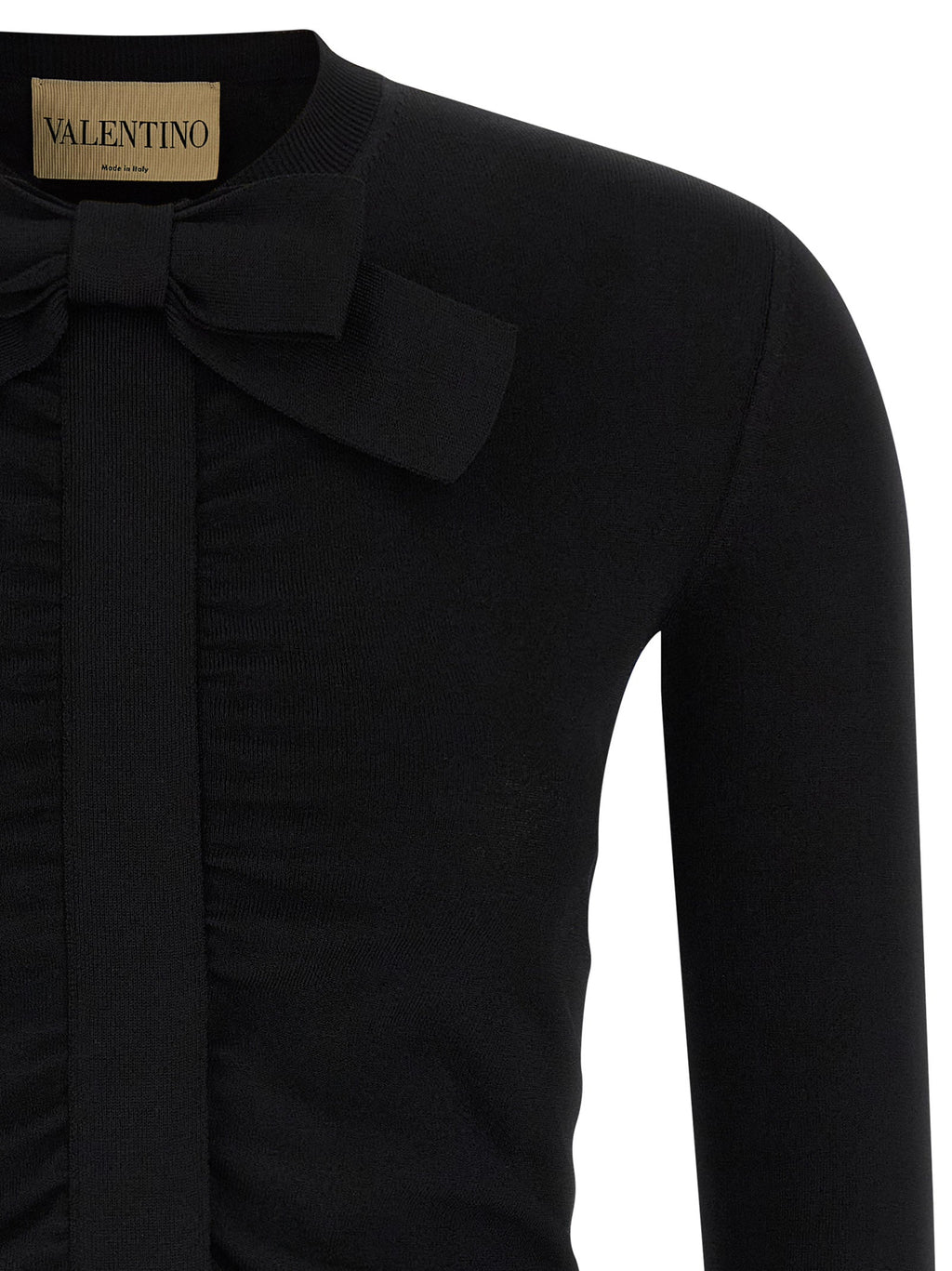 Valentino Garavani Black Viscose Cardigan Valentino Garavani