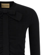 Valentino Garavani Black Viscose Cardigan Valentino Garavani