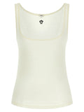 Versace White Virgin Wool Sleeveles T-Shirt Versace