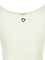 Versace White Virgin Wool Sleeveles T-Shirt Versace