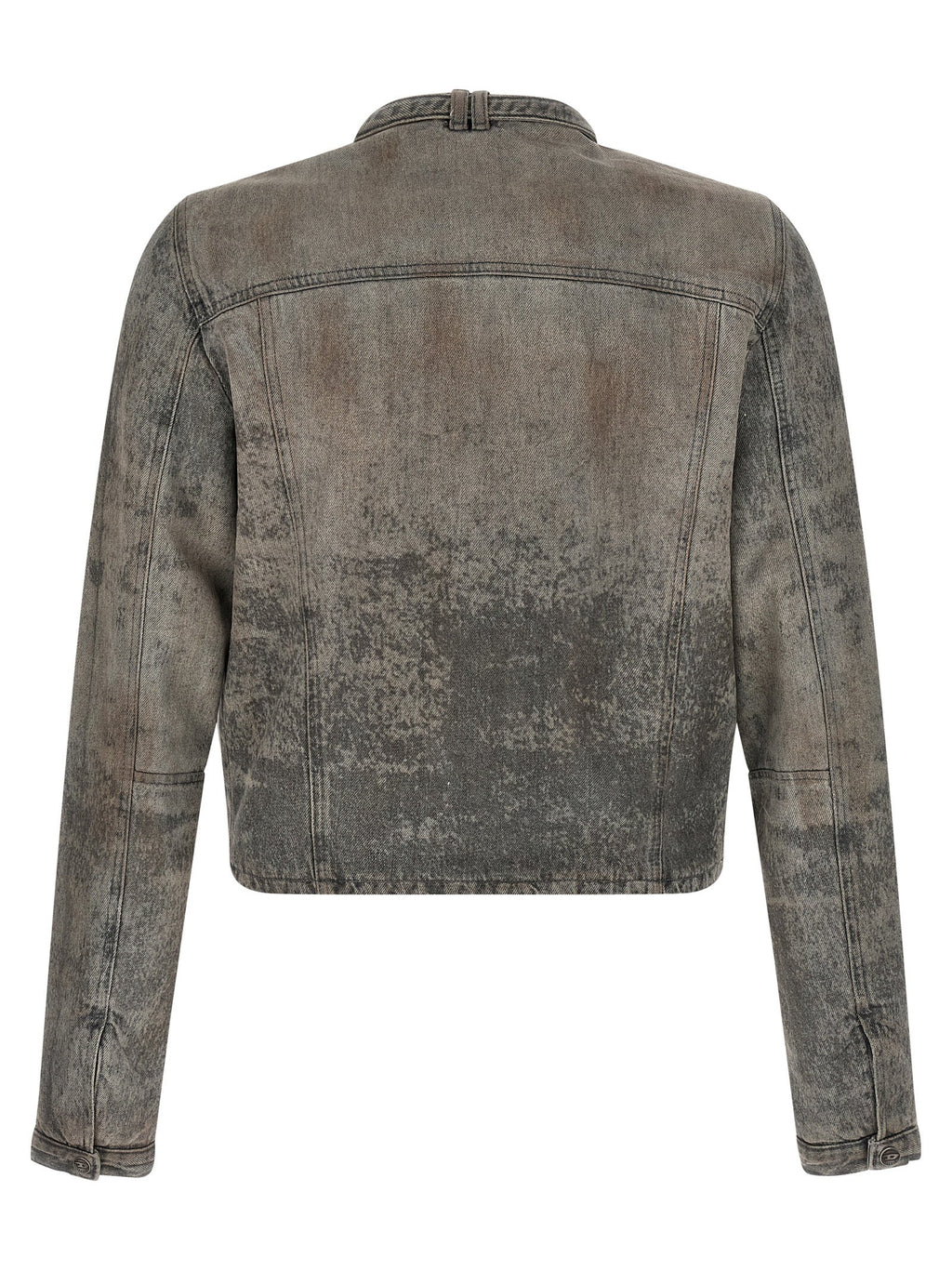 Diesel Gray Cotton Denim Jacket Diesel