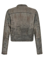 Diesel Gray Cotton Denim Jacket Diesel