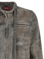 Diesel Gray Cotton Denim Jacket Diesel