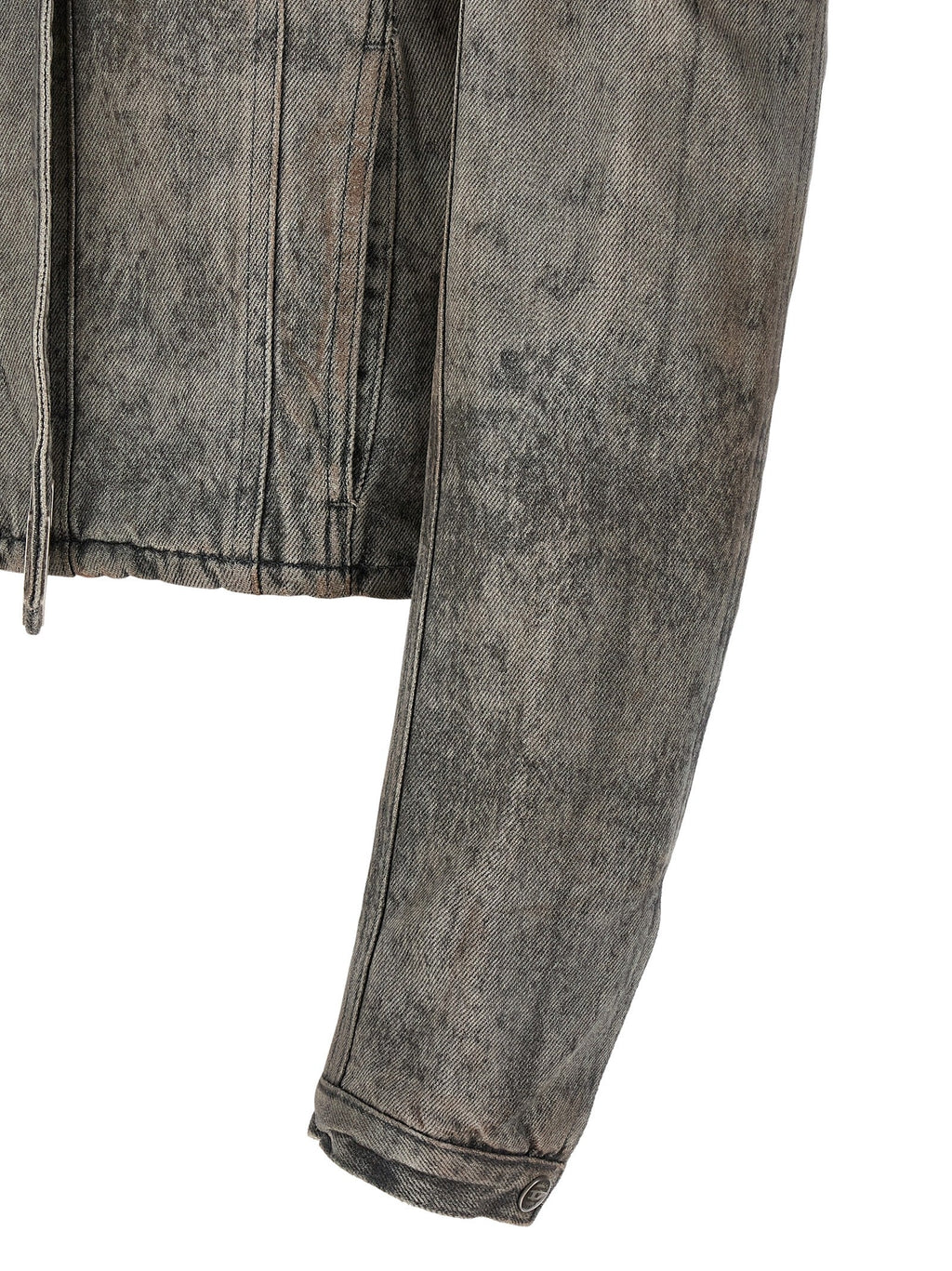 Diesel Gray Cotton Denim Jacket Diesel