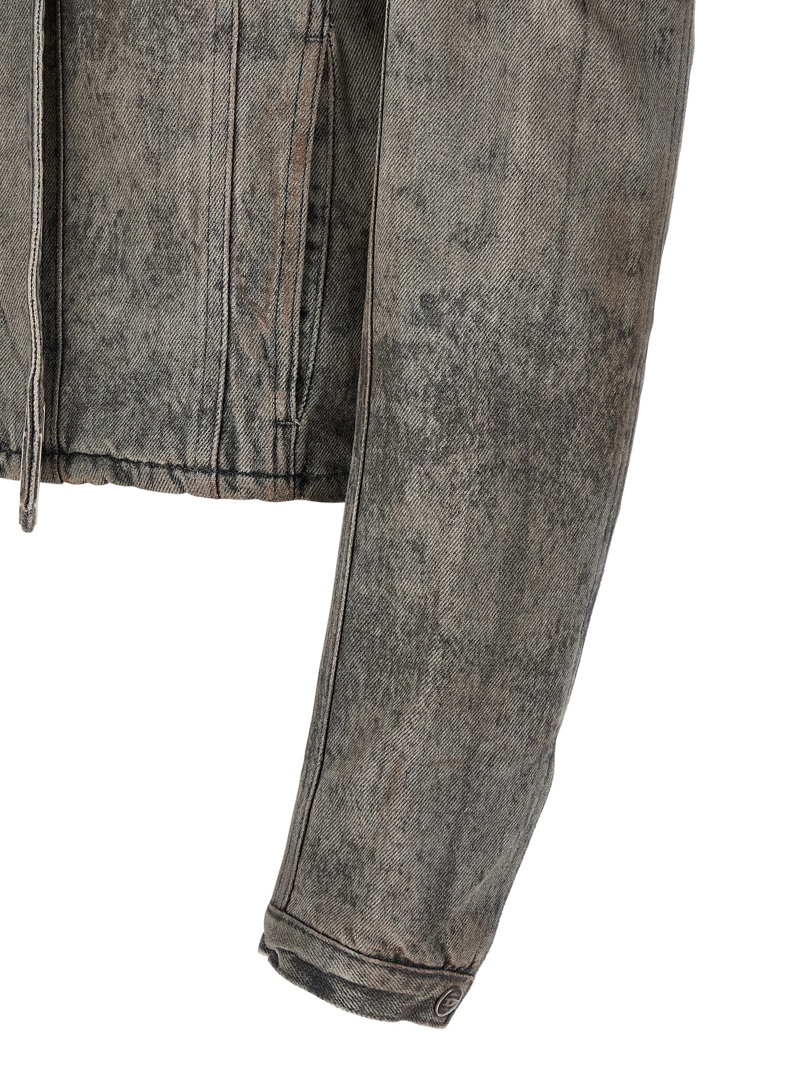 Diesel Gray Cotton Denim Jacket Diesel