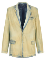 Diesel Beige Lyocell Blazer Diesel