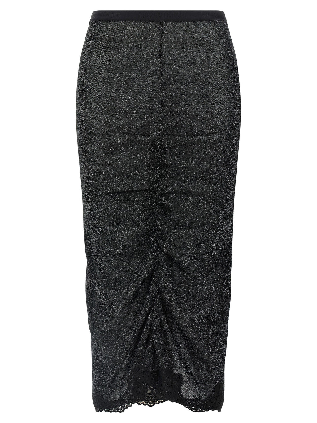 Valentino Garavani Black Viscose Midi Skirt Valentino Garavani
