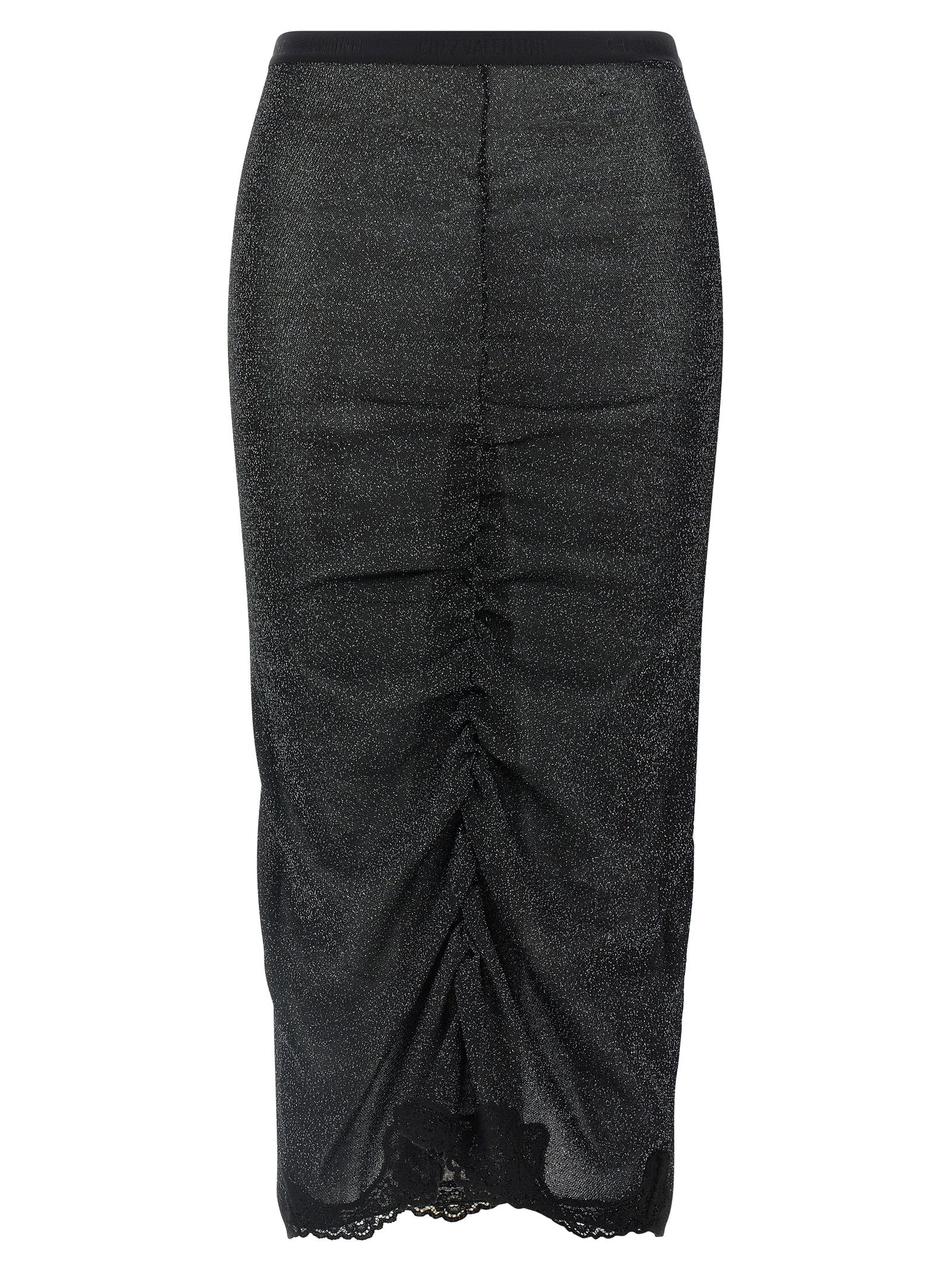 Valentino Garavani Black Viscose Midi Skirt Valentino Garavani