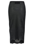 Valentino Garavani Black Viscose Midi Skirt Valentino Garavani