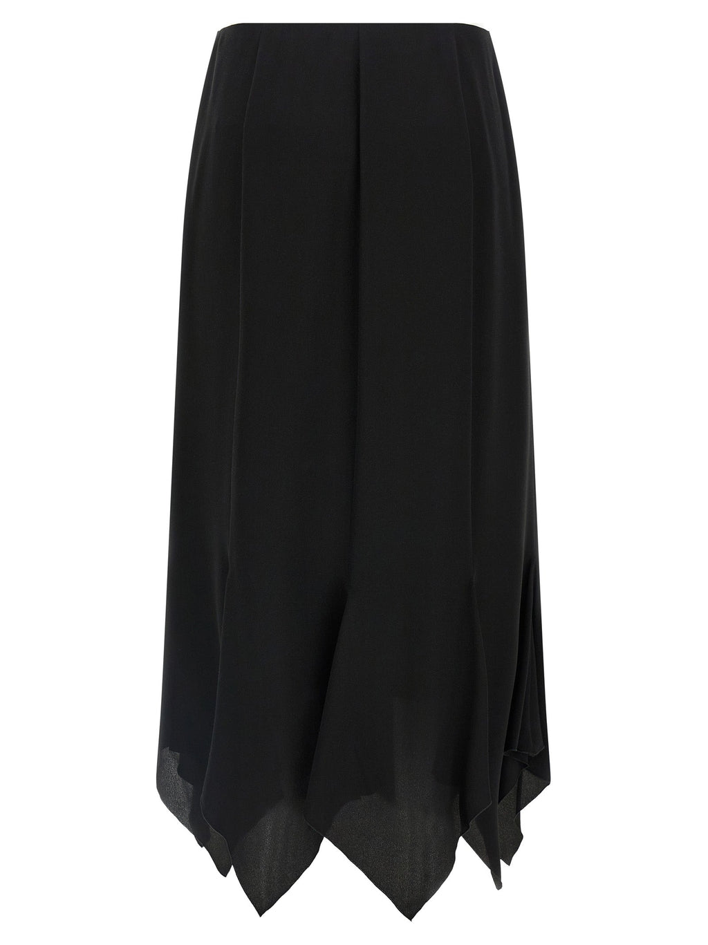 Valentino Garavani Black Silk Midi Skirt Valentino Garavani