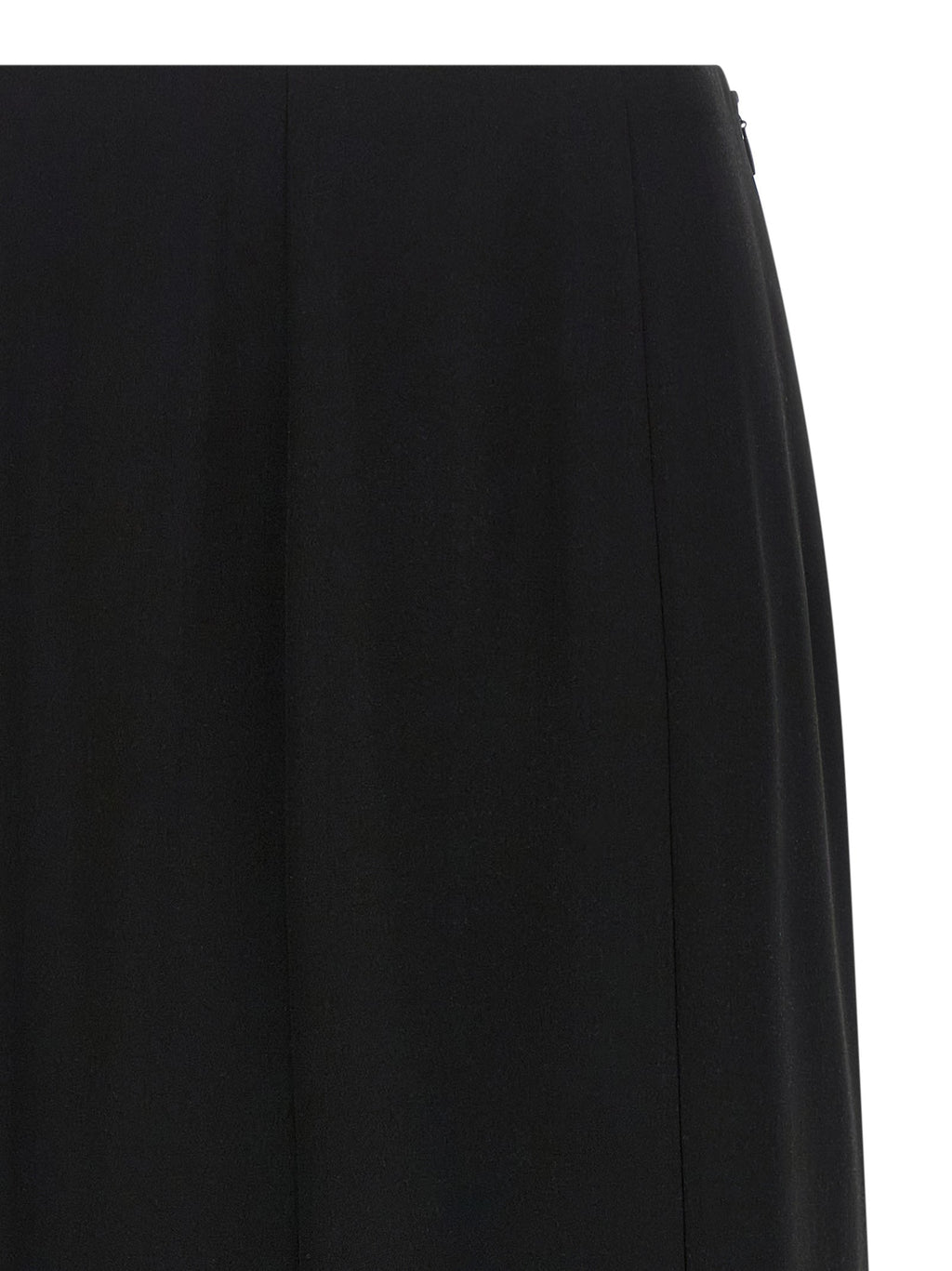 Valentino Garavani Black Silk Midi Skirt Valentino Garavani